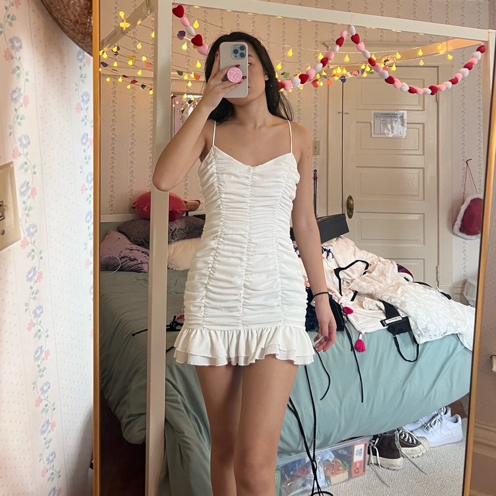 Lucy in the Sky Remi Ruched Bodycon Mini Dress